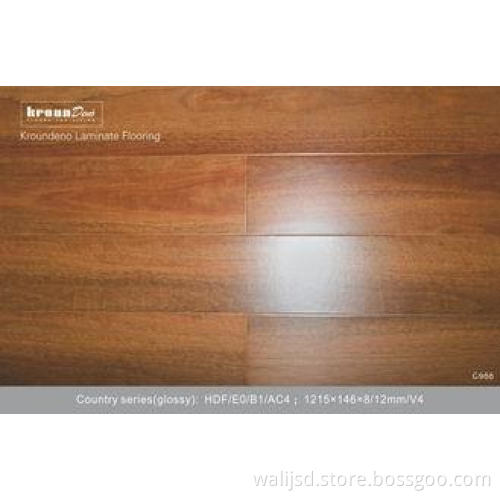 Strong flame retardant E1 Rosewood HDF Laminate Flooring FO